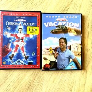 2 NEW National Lampoon's Vacation & Christmas Vacation DVD Lot Of 2 Sealed
